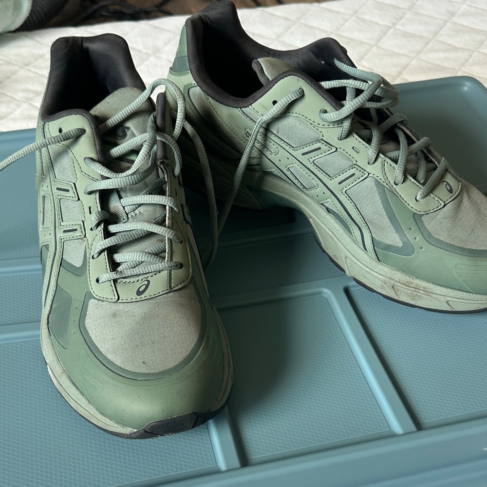 ASICS Men's Olive Green Athletic Shoes